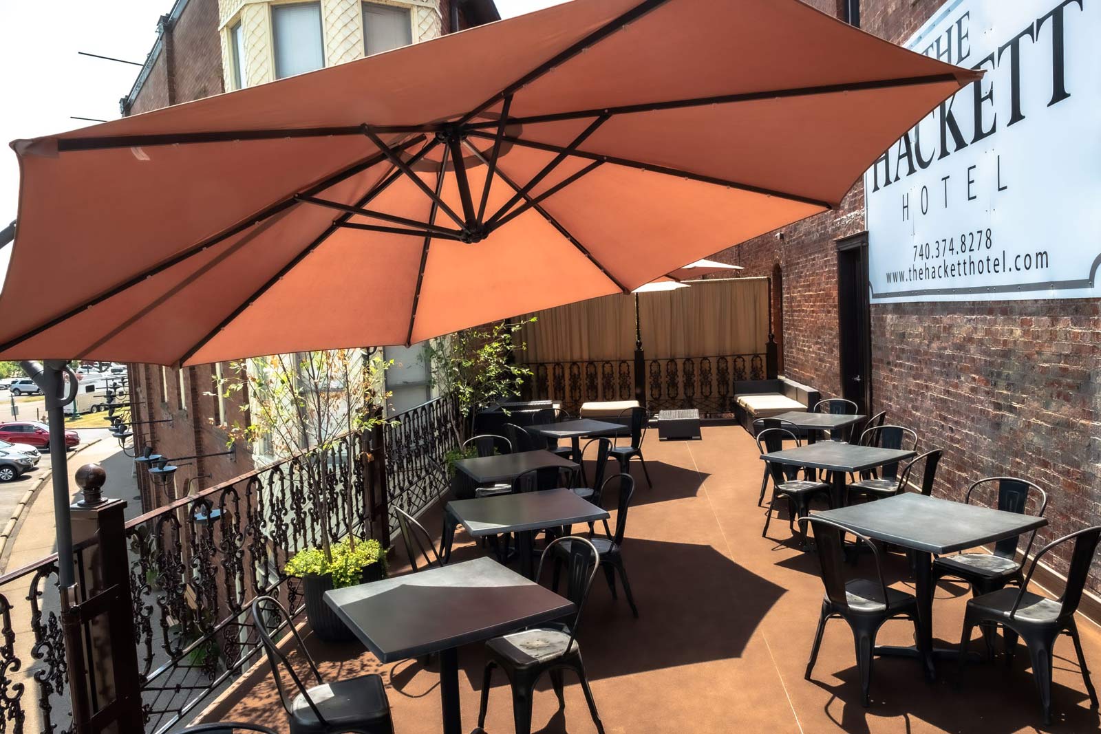 outdoor second floor patio at The Galley