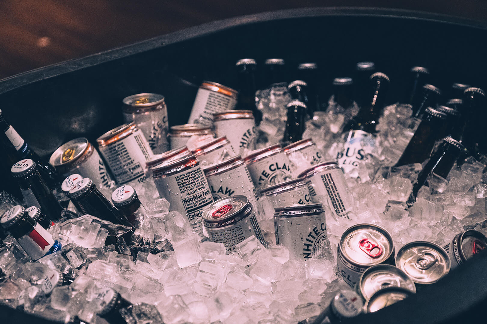 Ice-cold drinks ready for guests